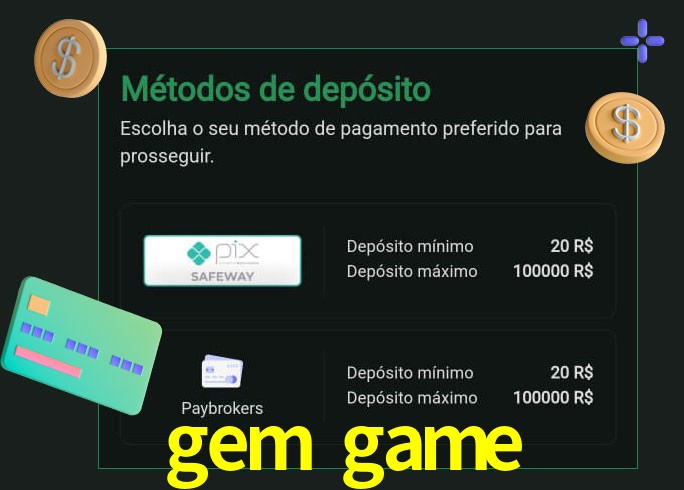 O cassino gem game oferece uma grande variedade de métodos de pagamento